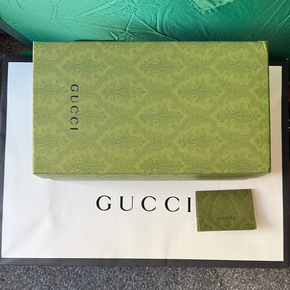 Gucci Olive Green Patterned Gift Box